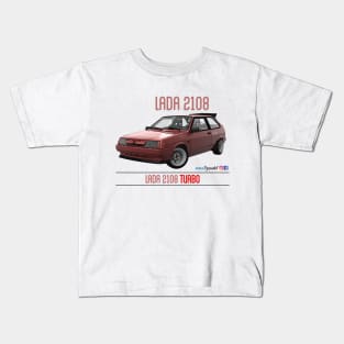 Lada 2108 Turbo Corrida Red Kids T-Shirt